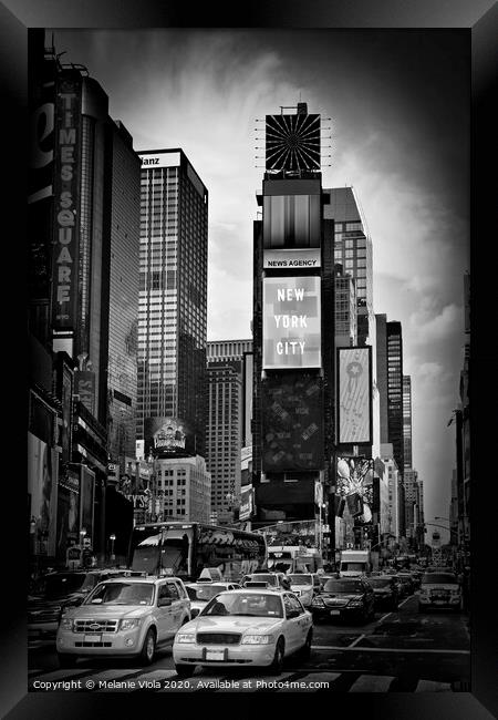 NEW YORK CITY Times Square | Monochrome Framed Print by Melanie Viola