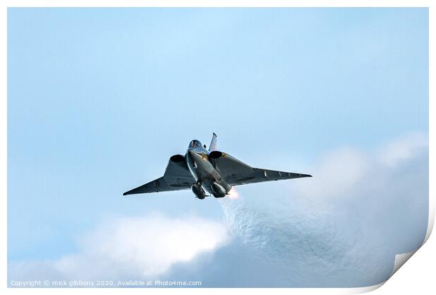 The Saab 35 Draken supersonic fighter jet Aircraft Print by mick gibbons