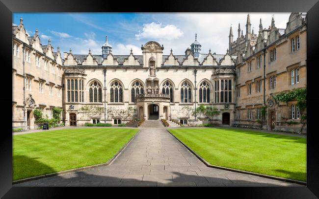 Oriel College, Oxford Framed Print by Richard Downs