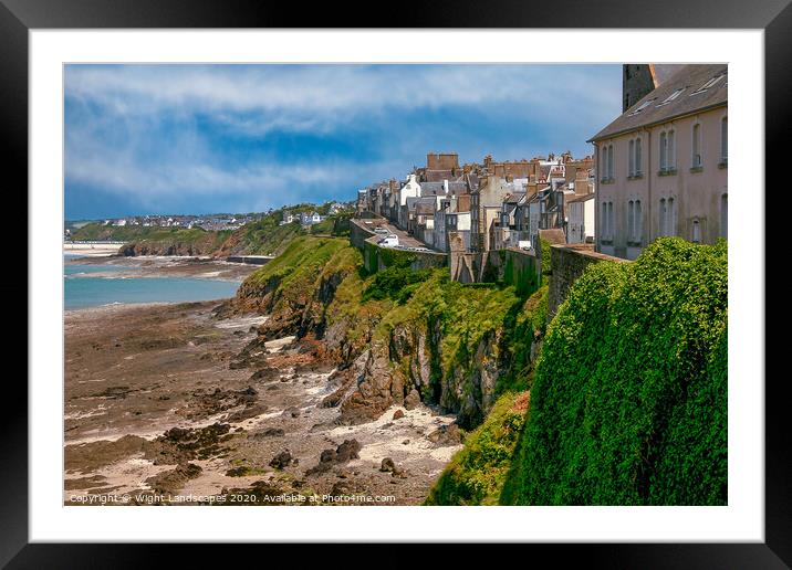 Clifftop Maisons Granville Framed Mounted Print by Wight Landscapes