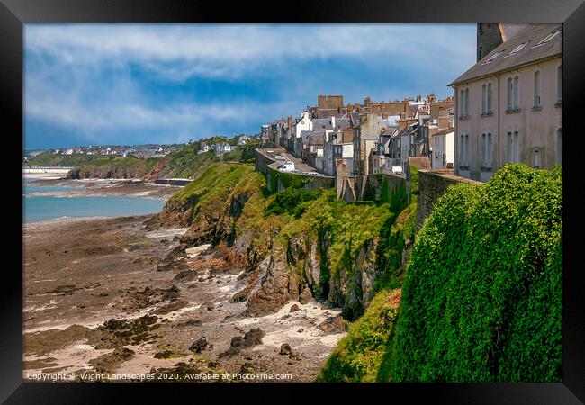 Clifftop Maisons Granville Framed Print by Wight Landscapes