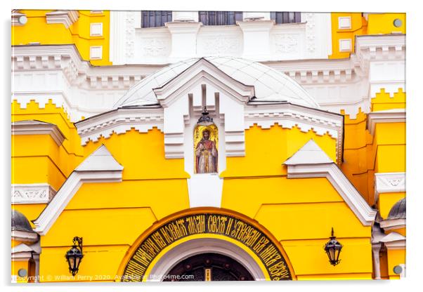 Saint Volodymyr Cathedral Vladimir Mosaic Kiev Ukraine Acrylic by William Perry