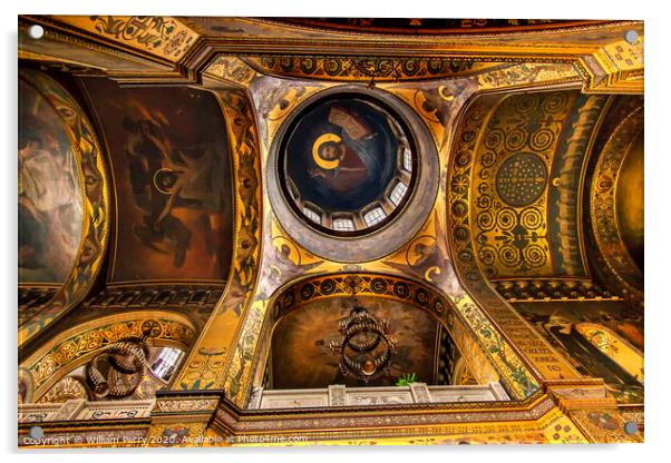Basilica Dome Ceiling Saint Volodymyr Cathedral Kiev Ukraine Acrylic by William Perry