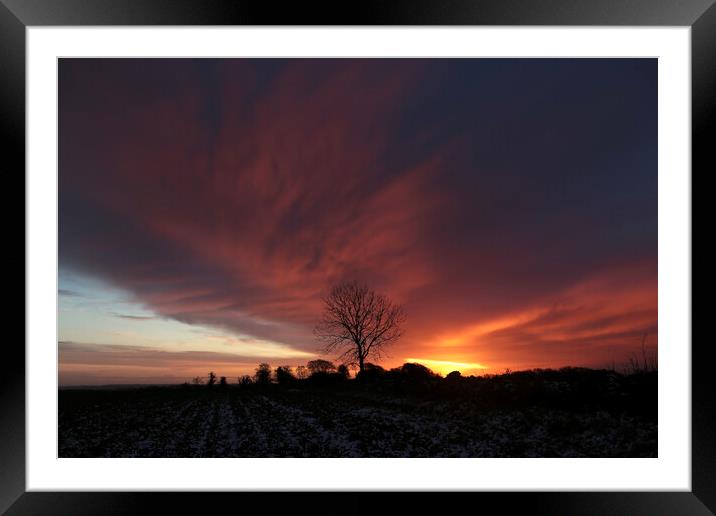  Cotswold Sunrise Framed Mounted Print by Simon Johnson