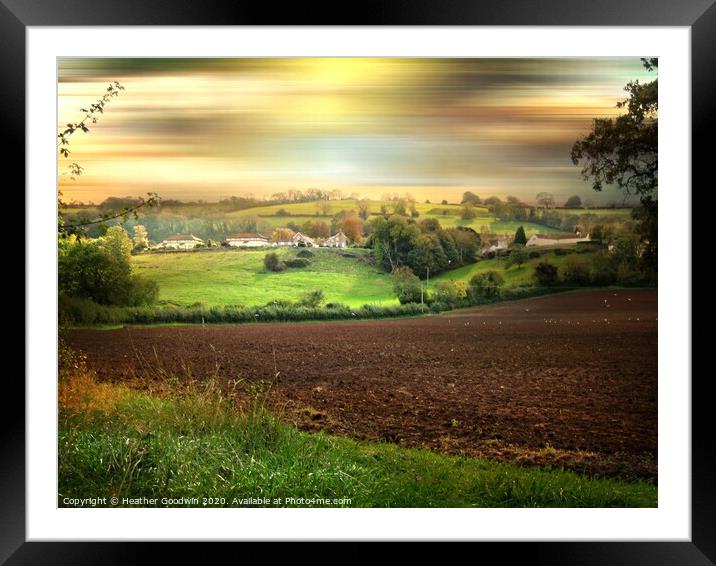 Farm View Framed Mounted Print by Heather Goodwin