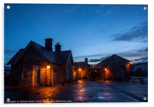 Hawes Railway Station at Dawn Acrylic by Richard Perks