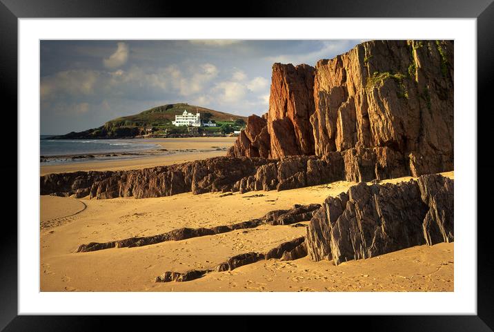 Bigbury on Sea & Burgh Island Panorama Framed Mounted Print by Darren Galpin