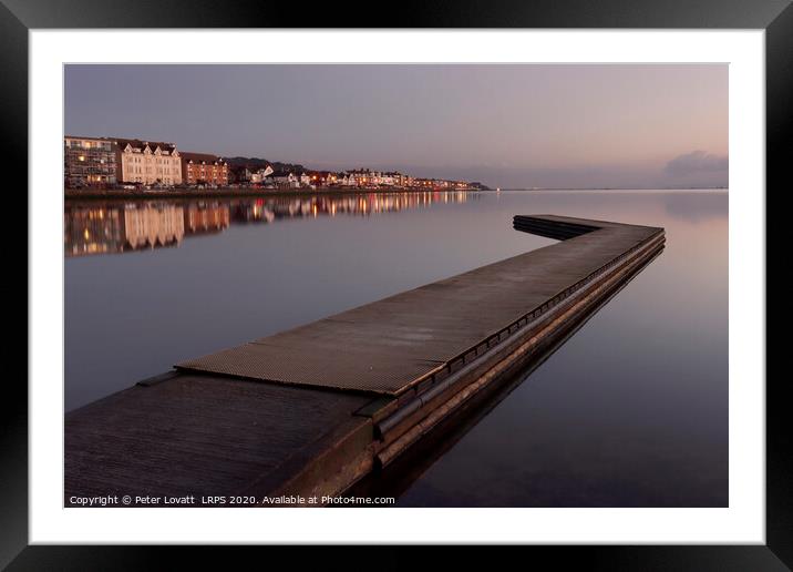 West Kirby Marine Lake and Jetty at Dusk Framed Mounted Print by Peter Lovatt  LRPS