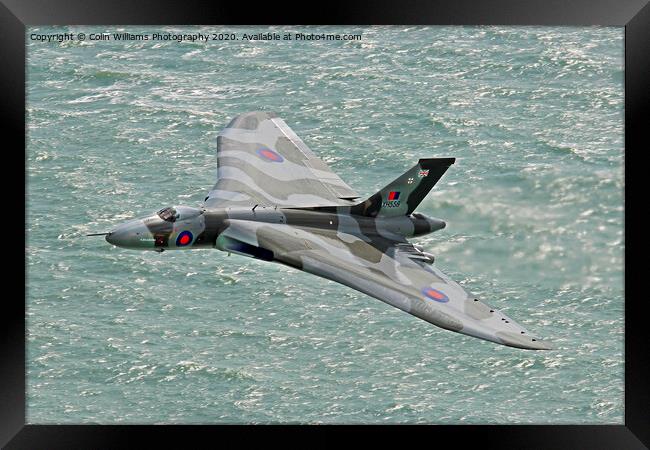 Vulcan XH558 from Beachy Head 1 Framed Print by Colin Williams Photography