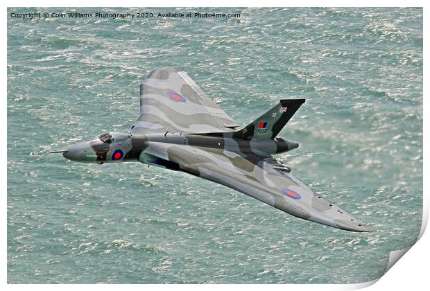 Vulcan XH558 from Beachy Head 1 Print by Colin Williams Photography
