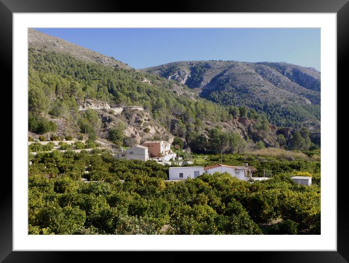 Guadalest Hills Framed Mounted Print by Jacqui Farrell