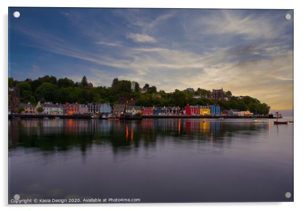 Early Evening, Tobermory , Isle of Mull Acrylic by Kasia Design