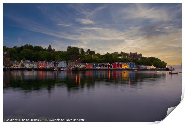 Early Evening, Tobermory , Isle of Mull Print by Kasia Design
