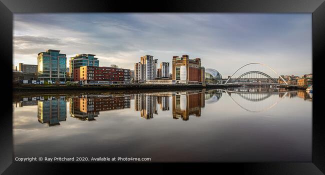 Reflections on the Tyne Framed Print by Ray Pritchard