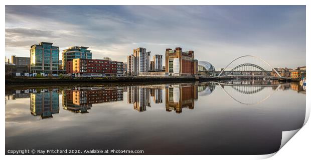 Reflections on the Tyne Print by Ray Pritchard