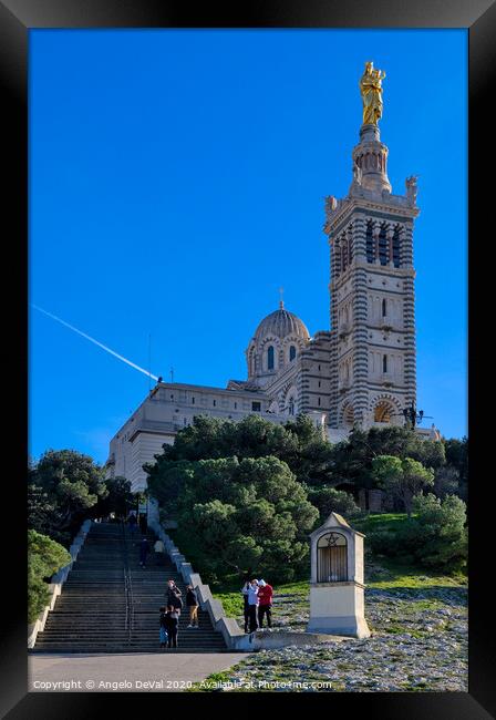 Notre-Dame de la Garde View - Marseilles Framed Print by Angelo DeVal