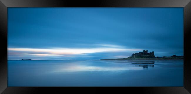 Bamburgh Castle In The Blue Hour Framed Print by Phil Durkin DPAGB BPE4