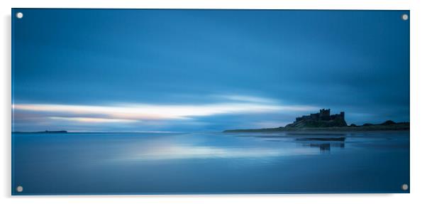 Bamburgh Castle In The Blue Hour Acrylic by Phil Durkin DPAGB BPE4