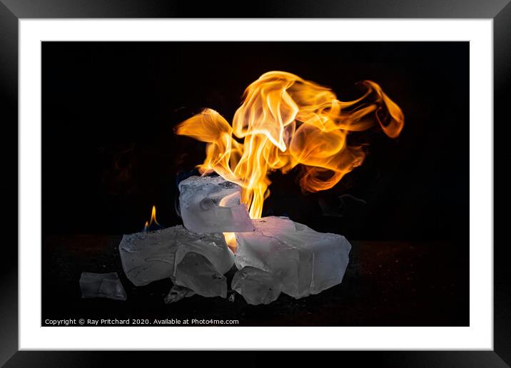 Fire and Ice Framed Mounted Print by Ray Pritchard