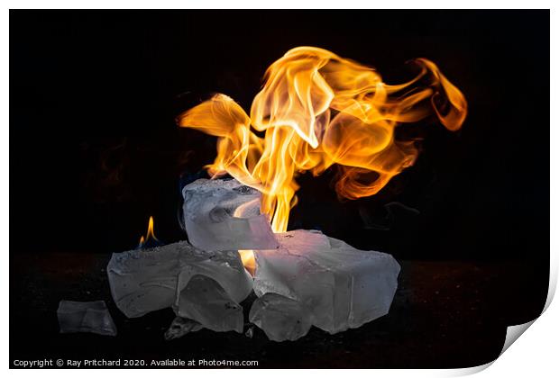 Fire and Ice Print by Ray Pritchard
