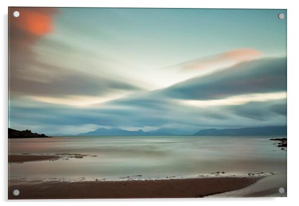 Skye Sunset From Applecross Acrylic by Derek Beattie