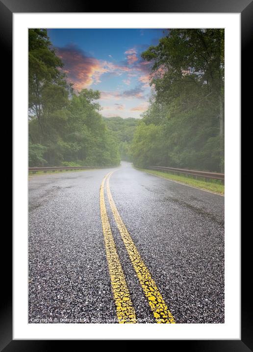 Mountain Road Framed Mounted Print by Darryl Brooks