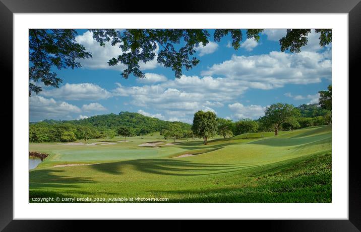 Jungle Golf Course in Costa Rica Framed Mounted Print by Darryl Brooks