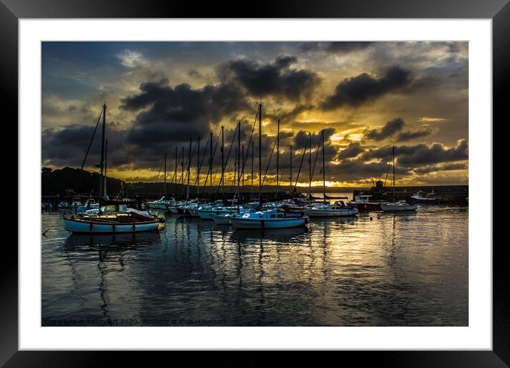 The Harbour Sunrise - Saundersfoot (Llanusyllt)  Framed Mounted Print by Paddy Art