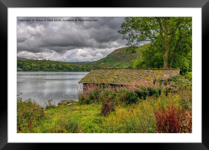 A Boathouse on Grasmere Framed Mounted Print by Steve H Clark