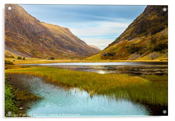Glencoe Scotland Acrylic by jim Hamilton