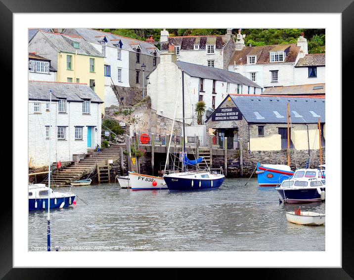 Heritage  museum at Polperro in Cornwall. Framed Mounted Print by john hill
