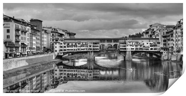  Ponte Vecchio Florence Tuscany Italy Print by Diana Mower