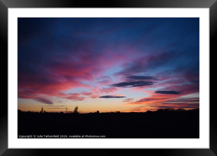 The magic of a sunset Framed Mounted Print by Julie Tattersfield