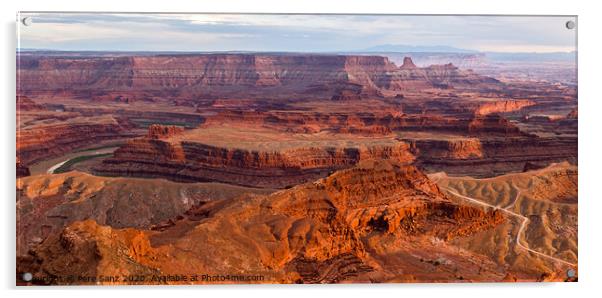 View from Deadhorse Point State Park in Utah at Sunset, USA Acrylic by Pere Sanz