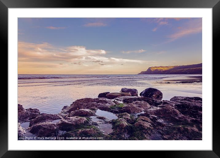 Rocky Sunset at Robin Hood's Bay Framed Mounted Print by Mark Battista