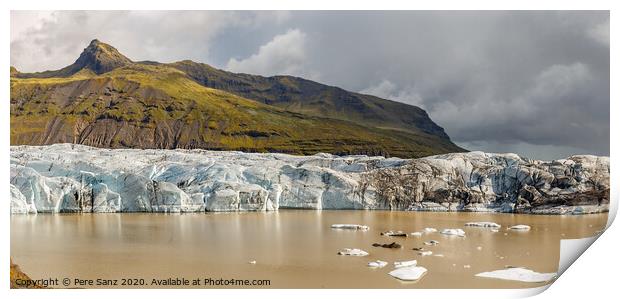 Svinafellsjokull glacier in Iceland Print by Pere Sanz