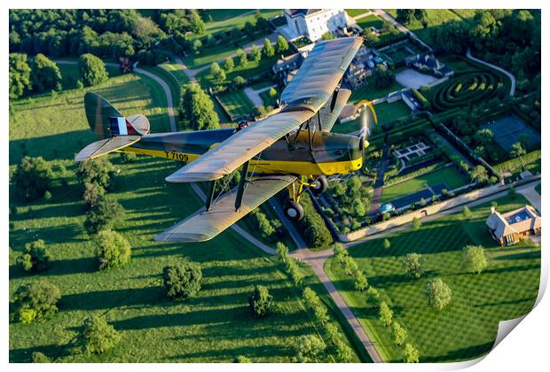 Tiger Moth Flight Print by Oxon Images