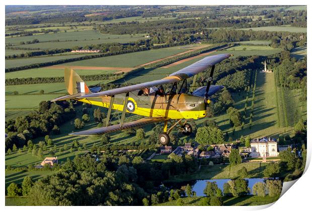 Tiger Moth Summer Flight Print by Oxon Images