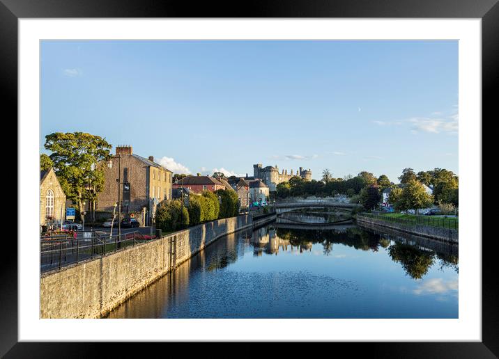 Kilkenny Castle reflected in River Nore, Ireland Framed Mounted Print by Phil Crean