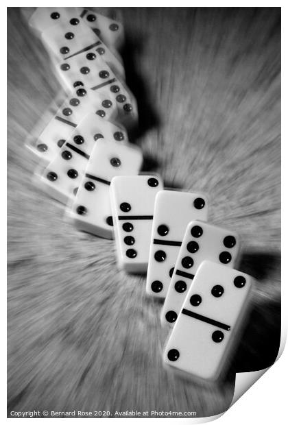 Domino effect Print by Bernard Rose Photography