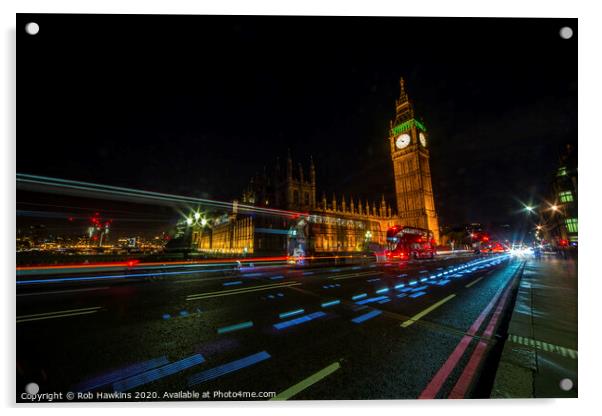 London Nights  Acrylic by Rob Hawkins