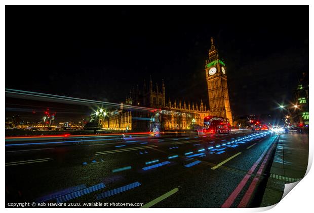 London Nights  Print by Rob Hawkins