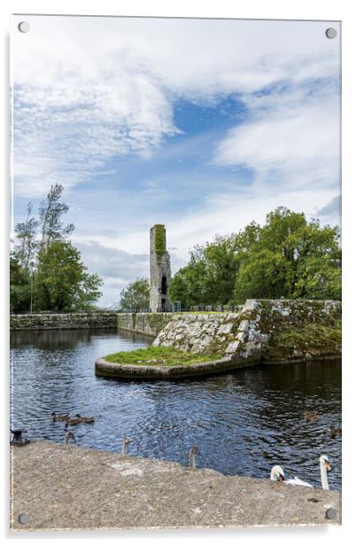 Garrykennedy Castle, Lough Derg, Tipperary, Ireland Acrylic by Phil Crean