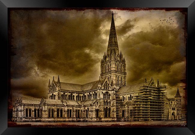 Salisbury Cathedral Framed Print by Chris Lord