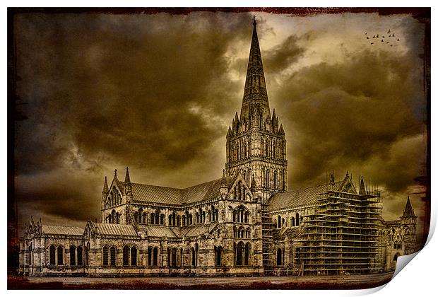Salisbury Cathedral Print by Chris Lord