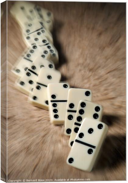 Falling Domino Effect Canvas Print by Bernard Rose Photography
