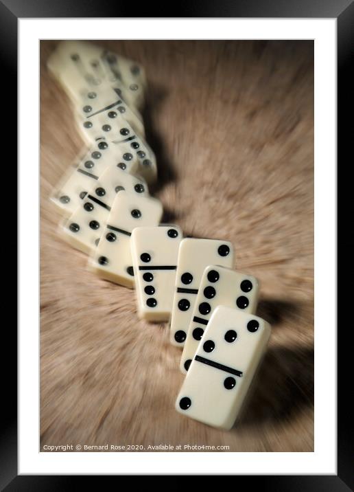 Falling Domino Effect Framed Mounted Print by Bernard Rose Photography