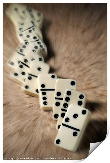 Falling Domino Effect Print by Bernard Rose Photography