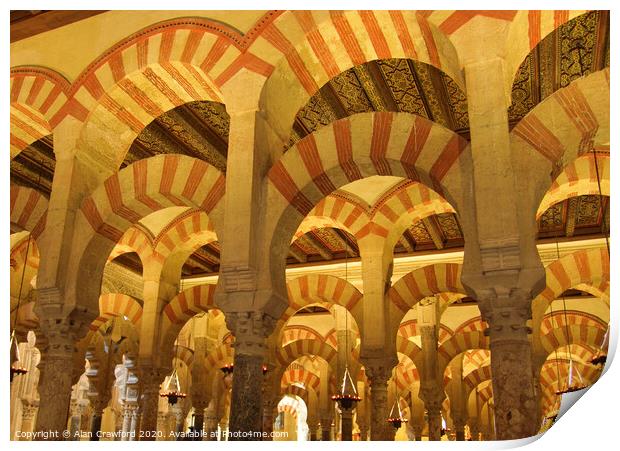 The Mezquita in Cordoba, Spain Print by Alan Crawford