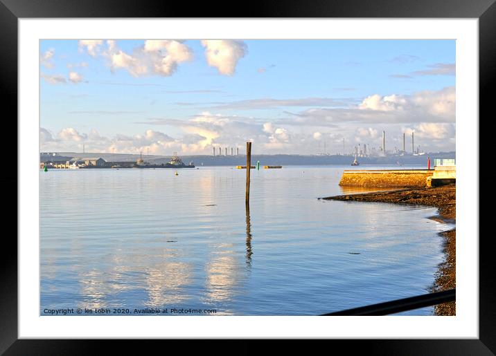 Neyland Quay Framed Mounted Print by les tobin